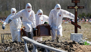 Россия продолжает бить рекорды по суточной смертности от COVID-19: умерли 1195 человек