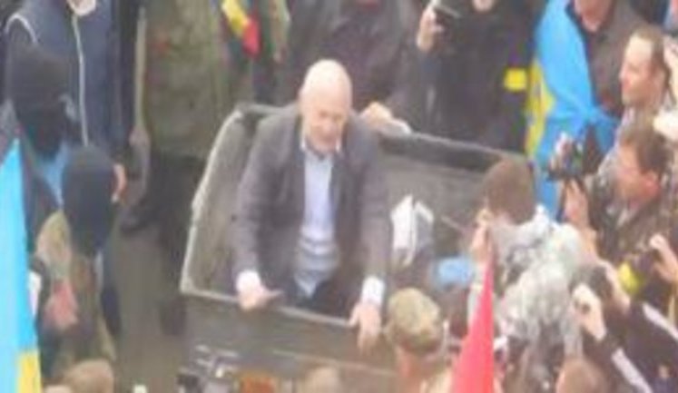 "TrashBucketChallenge": Activists Throw First Deputy Chairman of the Rivne Regional Council Danylchuk in Dumpster. VIDEO