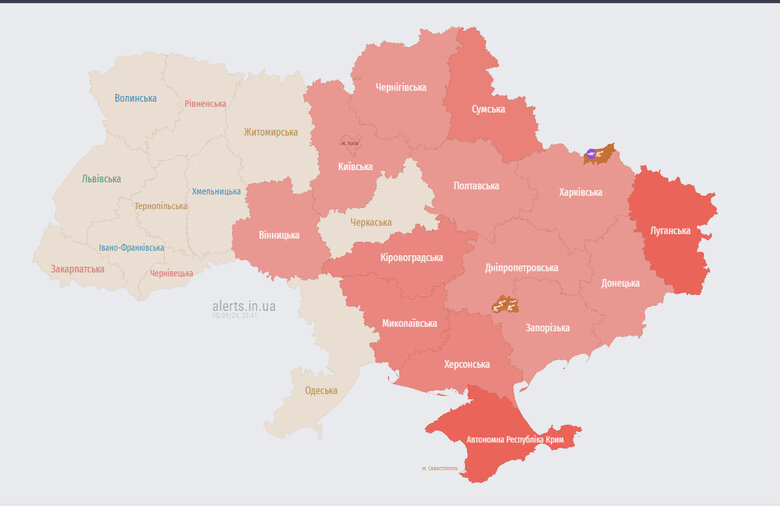 Карта повітряних тривог