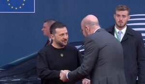 Zelenskyy arrived at EU summit in Brussels. PHOTO
