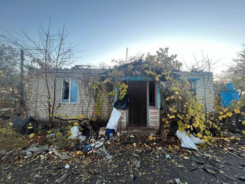 Donetsk region after shelling