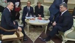 Poroshenko, Putin, Merkel, and Hollande started talks in Minsk. PHOTOS