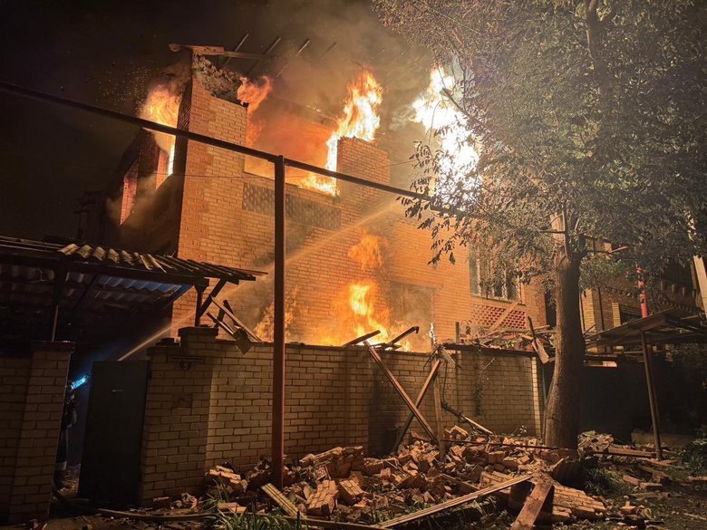 Consequences of the drone attack on Sloviansk