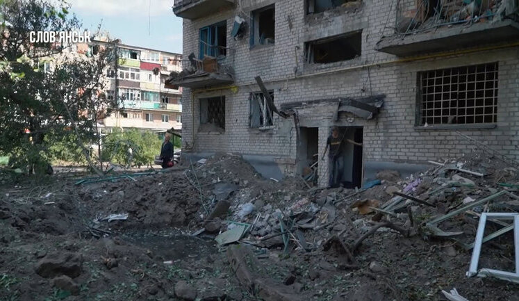 4 high-rise buildings were damaged: consequences of shelling in Sloviansk. VIDEO