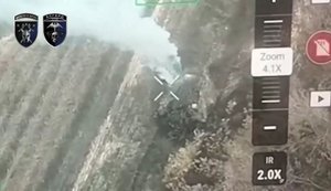Drone operators destroyed enemy armoured vehicle during unsuccessful attempt by occupiers to attack near Horikhove. VIDEO