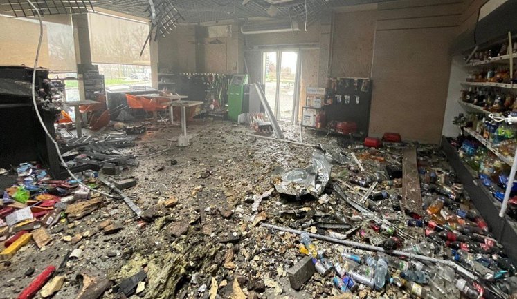 Russians attack Nikopol district: homes, sports and education facilities, filling stations and power lines damaged. PHOTOS