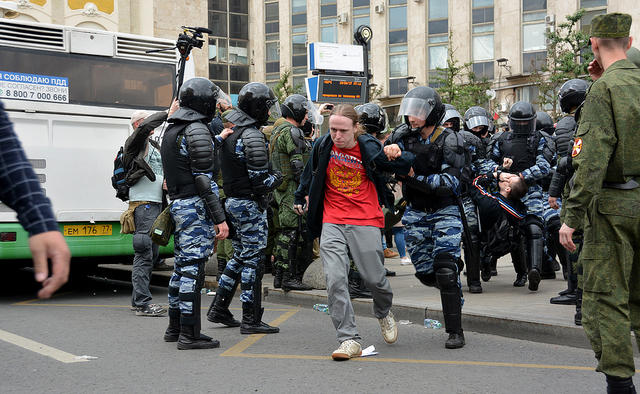 Moscow police brutally dispersed opposition demonstration 23 Moscow police brutally dispersed opposition demonstration 23