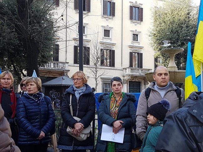 Акція на підтримку арештованого нацгвардійця Марківа відбулась у Римі 03