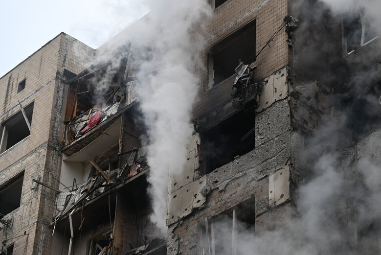 Consequences of Russian missile strike on house in Solomianskyi district of Kyiv 32