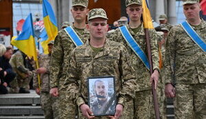 В Киеве простились с командиром роты стрелкового батальона Александром Пастухом (Добрым), погибшим в бою против рашистов на Луганщине. ВИДЕО+ФОТОрепортаж