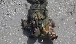 Бойцы 414-й бригады ликвидировали оккупанта, который двигался по дороге среди открытой местности