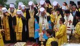 Christianization of Kievan Rus-Ukraine anniversary: Moscow Patriarchate Orthodox Church-goers marched towards Kyiv-Pechersk Lavra after public prayer. VIDEO&PHOTOS