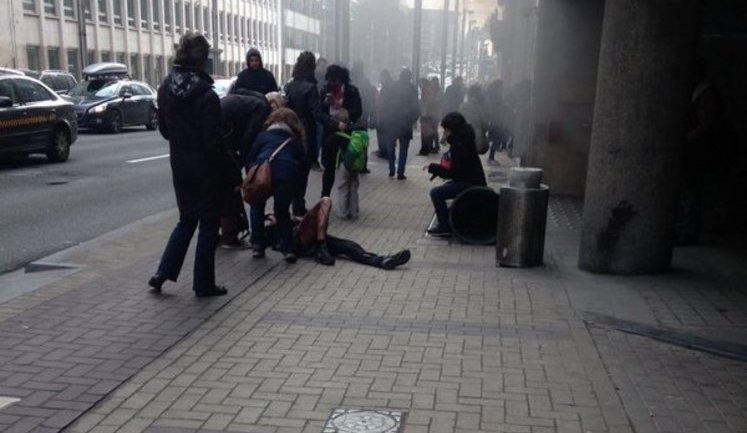 Explosions rock two metro stations in Brussels. PHOTOS