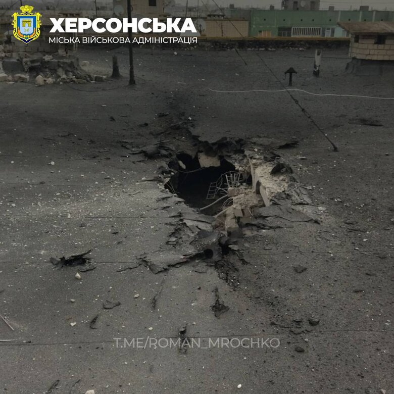 Наслідки обстрілу Херсону