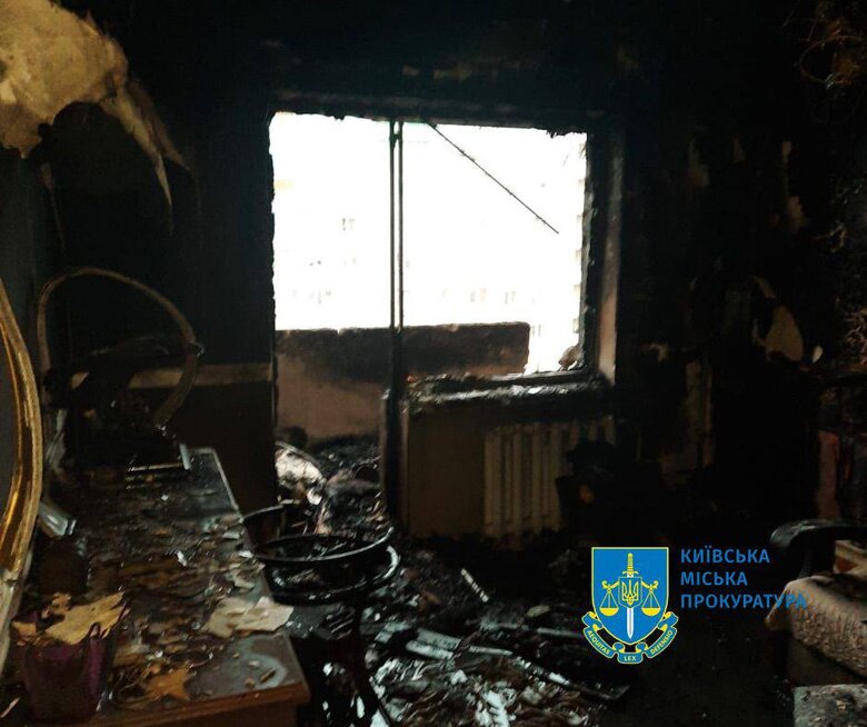 квартира після пожежі в Святошинському районі Києва