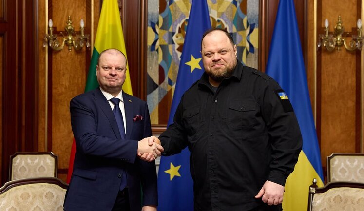 До Києва прибув спікер парламенту Литви Скверняліс. ФОТОрепортаж