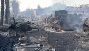 Буча встояла ціною великих руйнувань: загинув воїн, спалені ворожі колони, руїни. ВІДЕО+ФОТОрепортаж