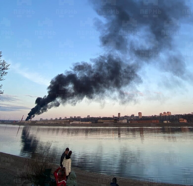 A military plant burns in Perm, Russia 03
