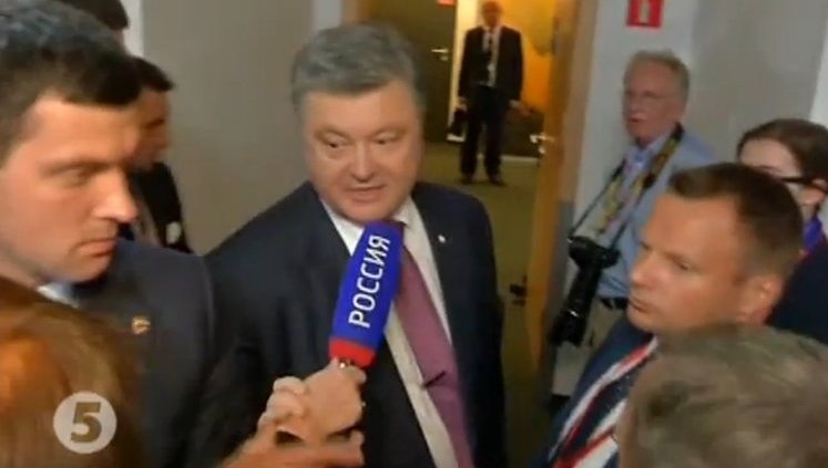 Elections in Donbas will take place "after Russians stop killing Ukrainians," - Poroshenko responds to Russian reporter