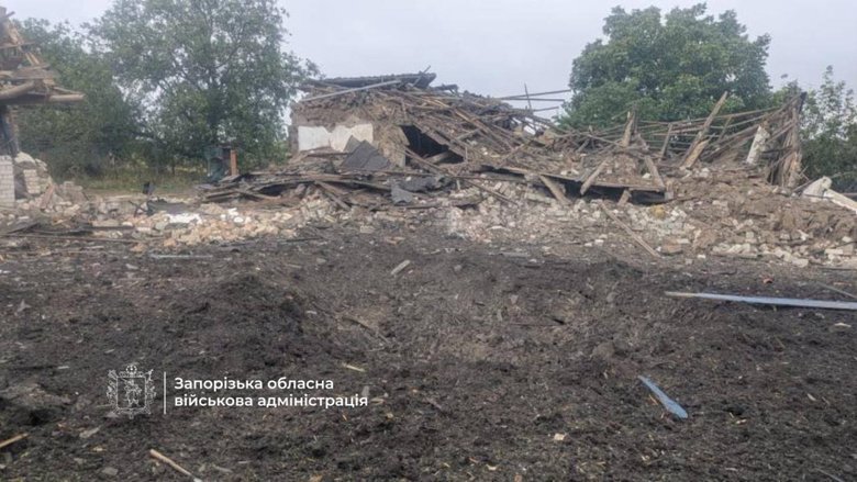 Атака РФ на село Владимировка в Запорожской области