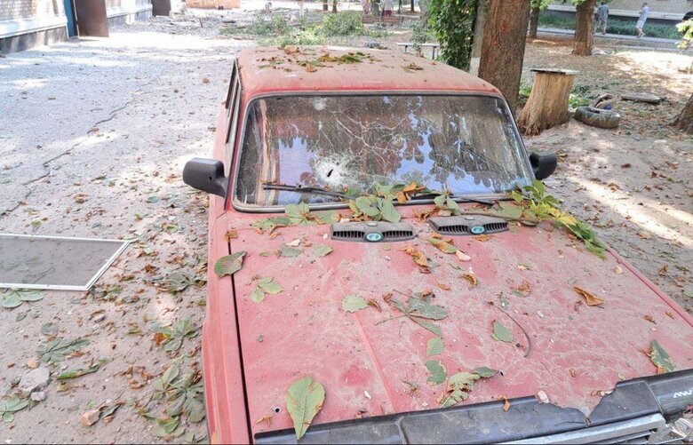 Наслідки обстрілу Нікополя