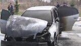 Люди в масках сожгли "Lexus" президента областной федерации бокса. ФОТОрепортаж