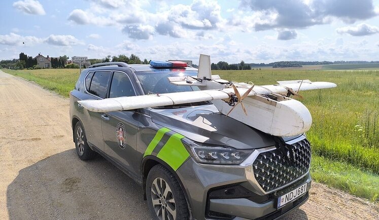 Lithuanian border guards shoot down UAV that flew in from Belarus. PHOTOS