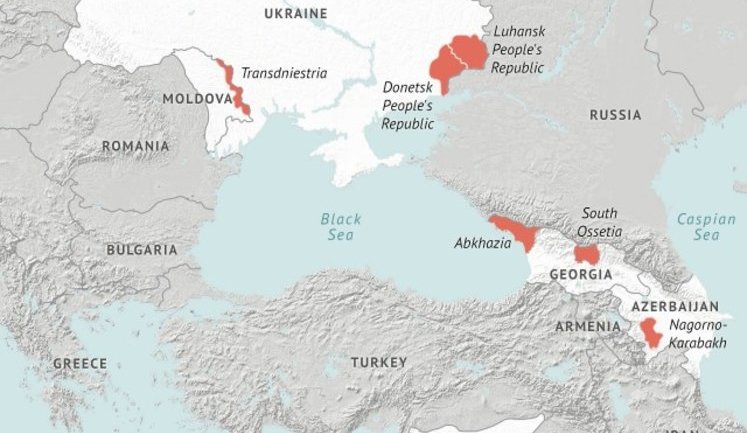 Абхазия, Южная Осетия, Нагорный Карабах, Приднестровье, Сирия - козыри в геополитической игре РФ, но приоритет - у "ЛНР-ДНР", - частная разведка США Stratfor. КАРТА