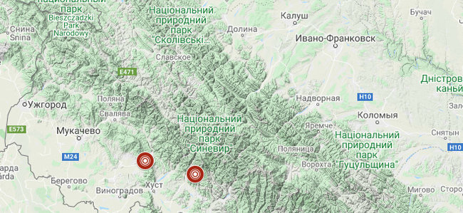 На Закарпатье 25 июня дважды фиксировались подземные толчки 01