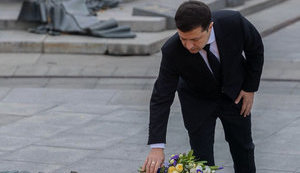 Zelenskyi honors World War II victims. PHOTO