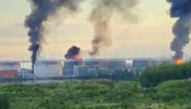 Наслідки удару по нафтовому терміналу в Санкт-Петербурзі