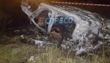 Смертельное ДТП в Киеве: Mercedes слетел с дороги и перевернулся, водитель сгорел заживо. ФОТОрепортаж