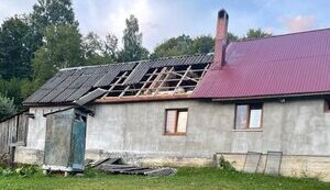 "Shahed" fell in village of Lypovets in Zakarpattia: power lines and house damaged. PHOTO
