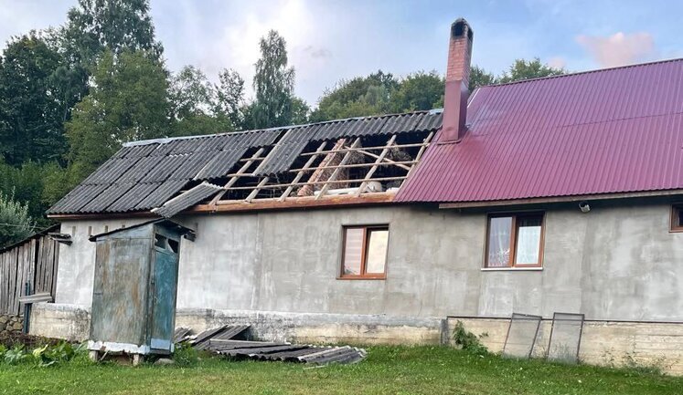 "Shahed" fell in village of Lypovets in Zakarpattia: power lines and house damaged. PHOTO