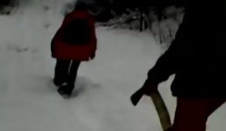 "Дорогу провели тільки рік тому. Шкільного автобуса поки немає. Небезпека нападу є завжди", - учні російського селища ходять у школу із сокирою, щоб відбиватися від вовків. ВIДЕО