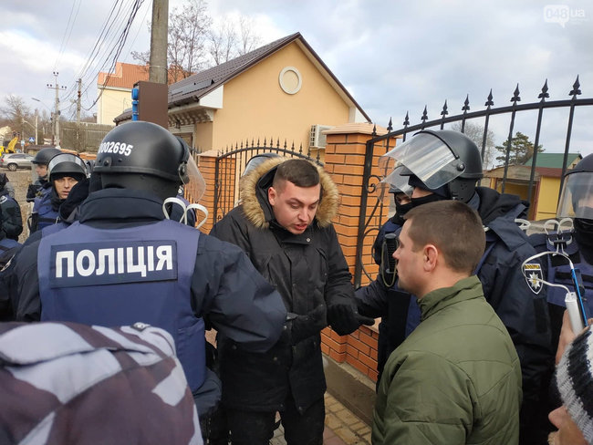 Руководителя одесского Автомайдана Устименко задержали на акции протеста против застройки парка 11