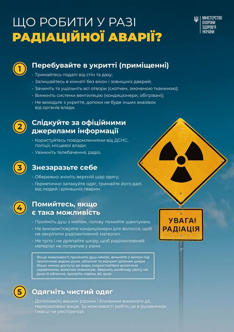 Минздрав дал советы, как действовать в случае радиационной аварии 01