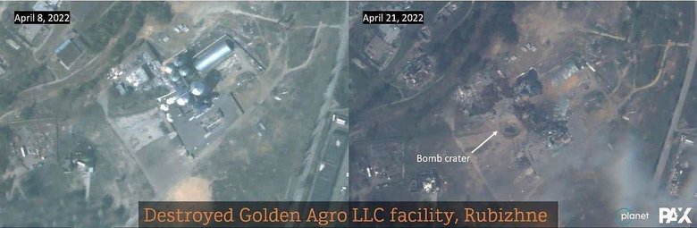 Russian troops bombed elevator in Rubezhnoye. Racists want to arrange Holodomor, - Haidai 01