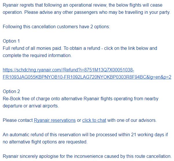 Ryanair запропонував пасажирам повернення грошей за квитки або можливість перебронювання 01