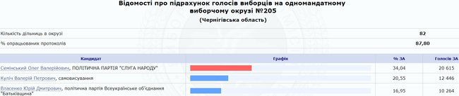 По 207 округу на Черниговщине побеждает самовыдвиженец Рыбаков 02