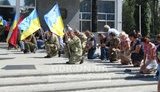 С воином 24-го ОШБ "Айдар" Андреем Чирвой простились в Покровске на Донетчине. ФОТОрепортаж