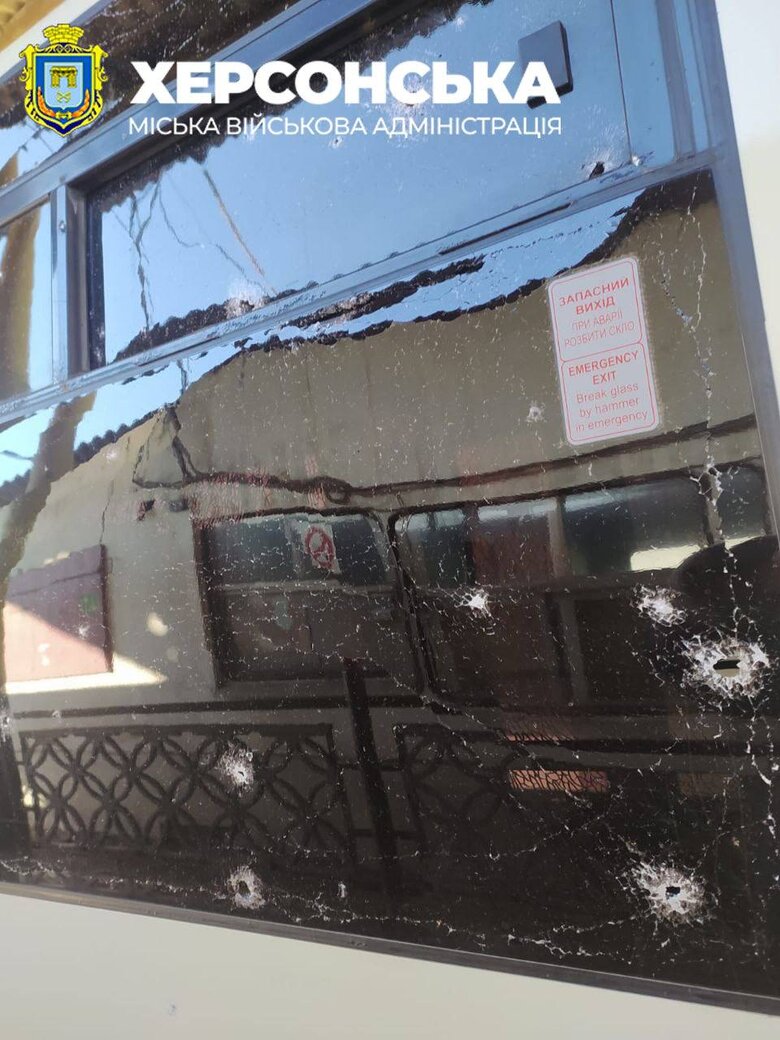 A bus was shelled in Kherson on January 15