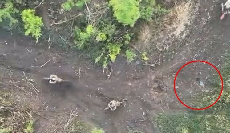 Drone drop triggers detonation of antipersonnel mines, kills six enemy motorized infantry. VIDEO