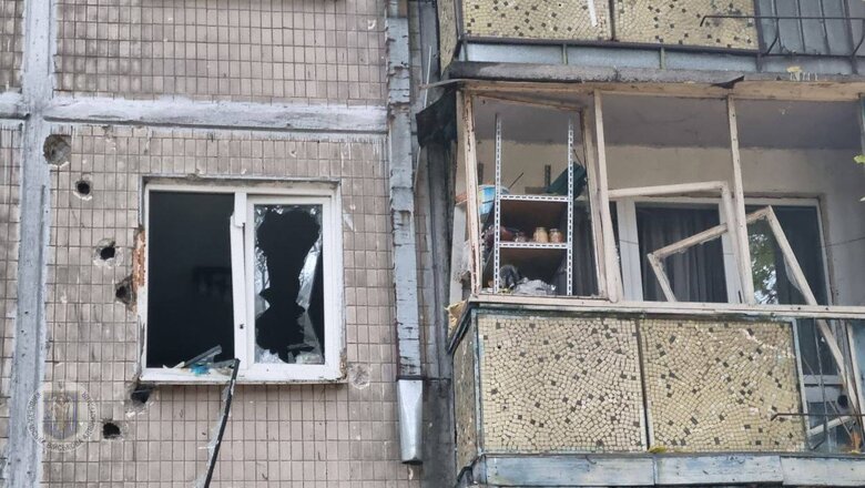 Будинок у Солом'янському районі після падіння уламків