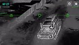 Drone attacks Russian armoured vehicle