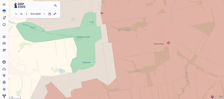 Зелений Гай карта