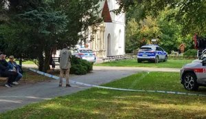 Территория возле монастыря в Ярославе в Польше