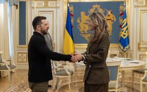 Volodymyr Zelenskyy and Dilan Jeschilgöz-Zegerius