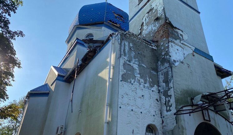 Russians damaged church in Kherson region with shelling. PHOTO