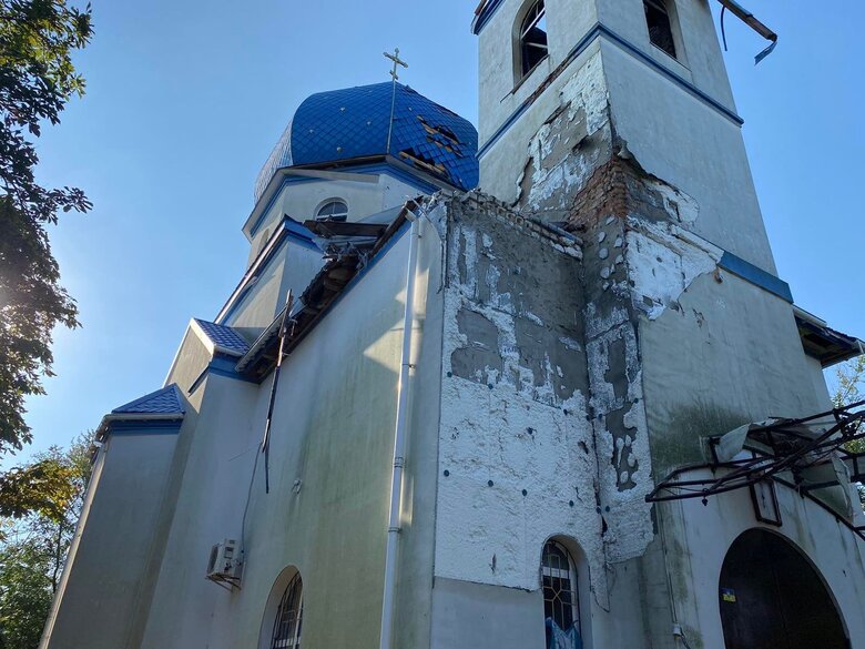 Russians damaged church in Kherson region with shelling 02